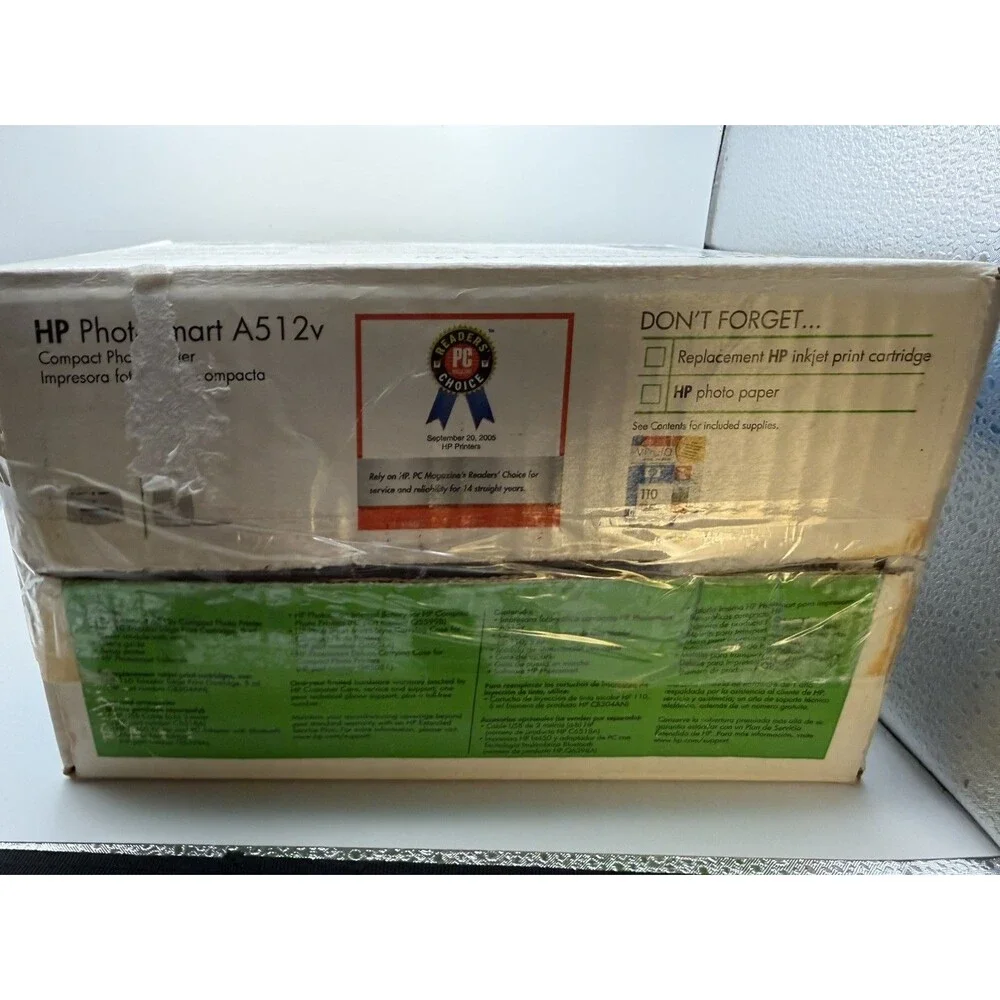 HP Photosmart A612 Portable Inkjet Photo Printer New Open Box.